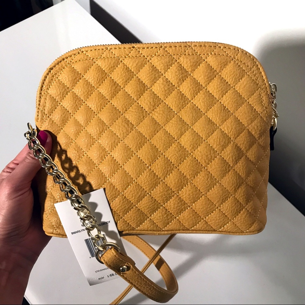 STEVE MADDEN Mustard BMarilyn Quilt Crossbody 🍯👜 - Picture 2 of 8